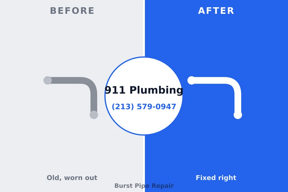 Before and after: plumbing repair Needles, CA